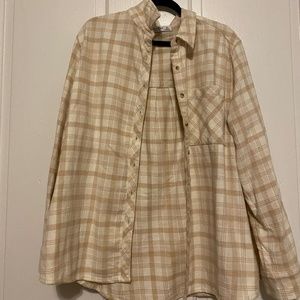 oversize plaid sweater cover up